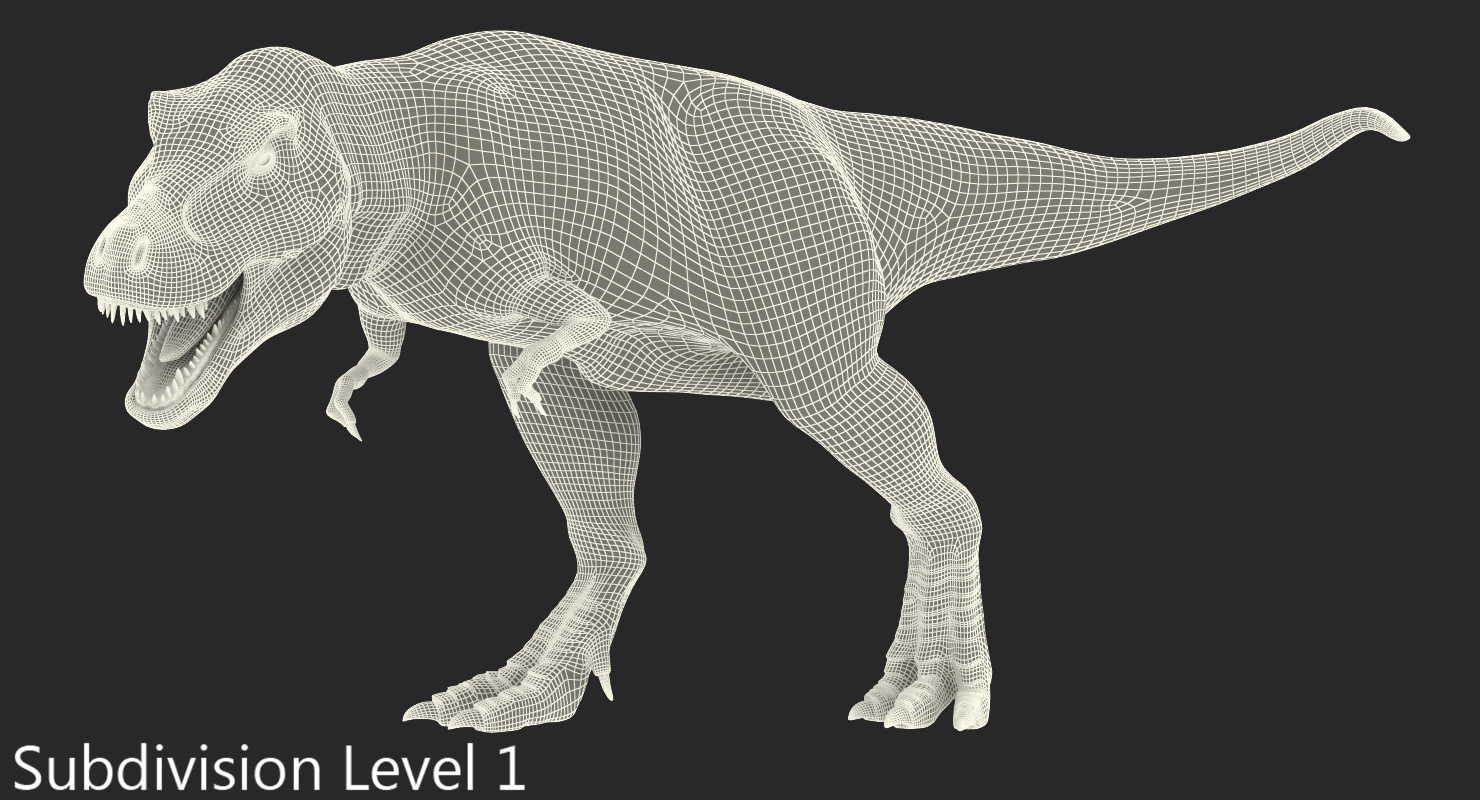 3D model Tyrannosaurus Rex Attacks