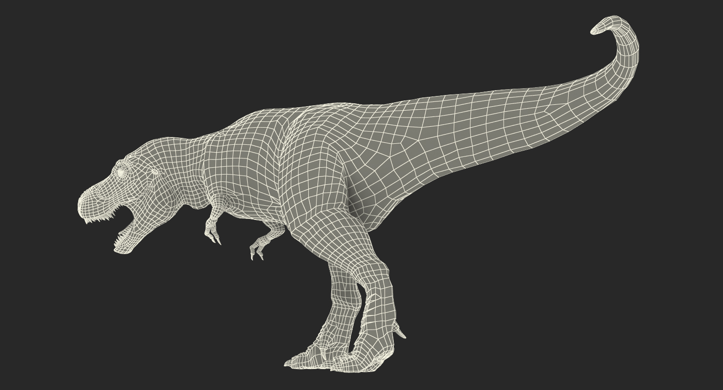 3D model Tyrannosaurus Rex Attacks