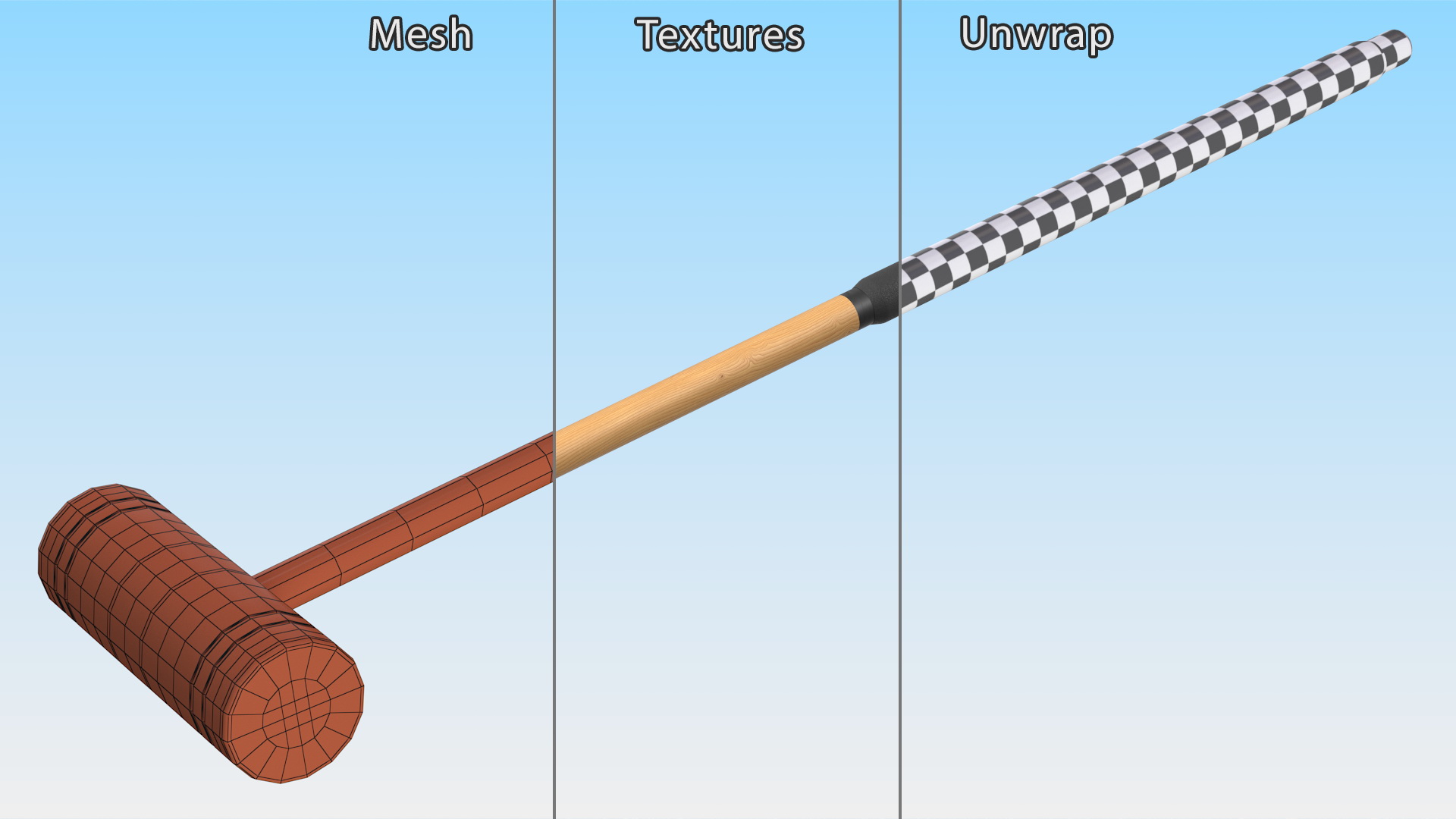 3D Croquet Bat