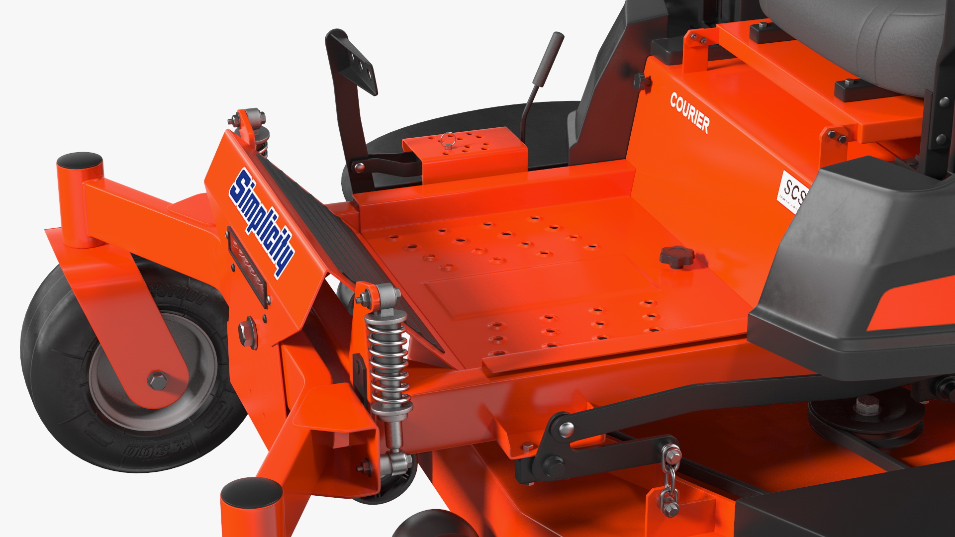 3D Zero Turn Mower Simplicity Rigged model