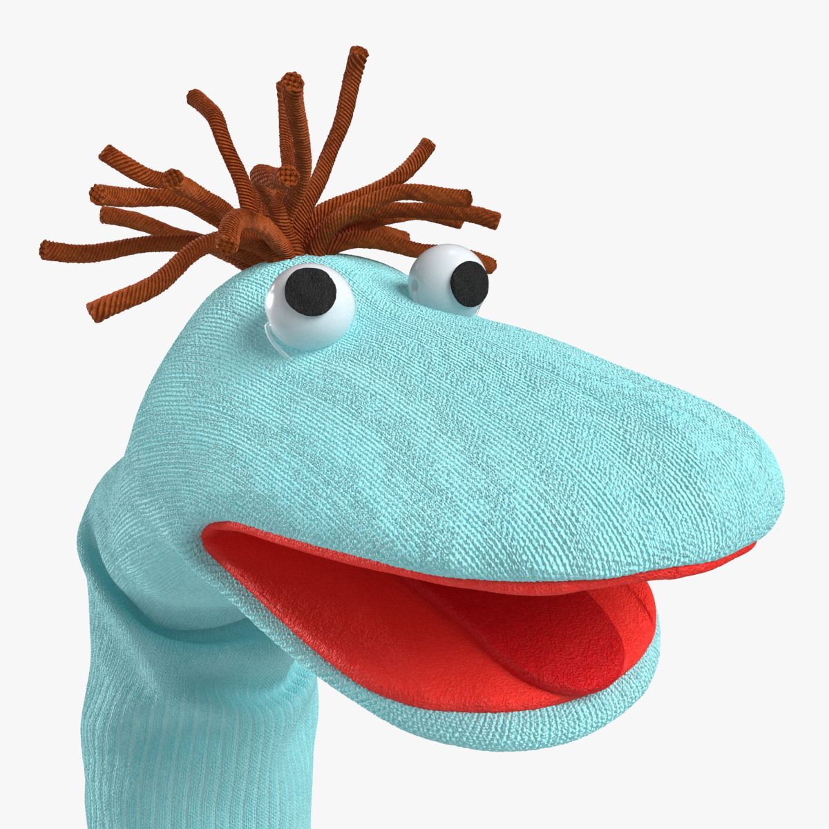 Sock Puppet Boy Blue Rigged 3D
