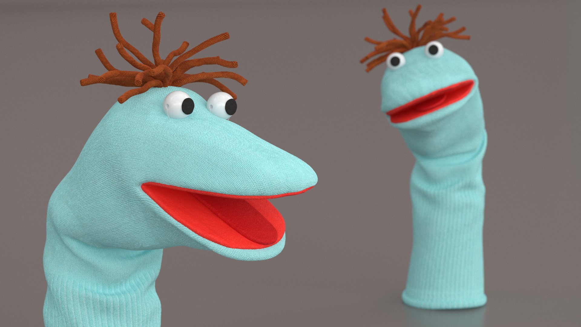 Sock Puppet Boy Blue Rigged 3D