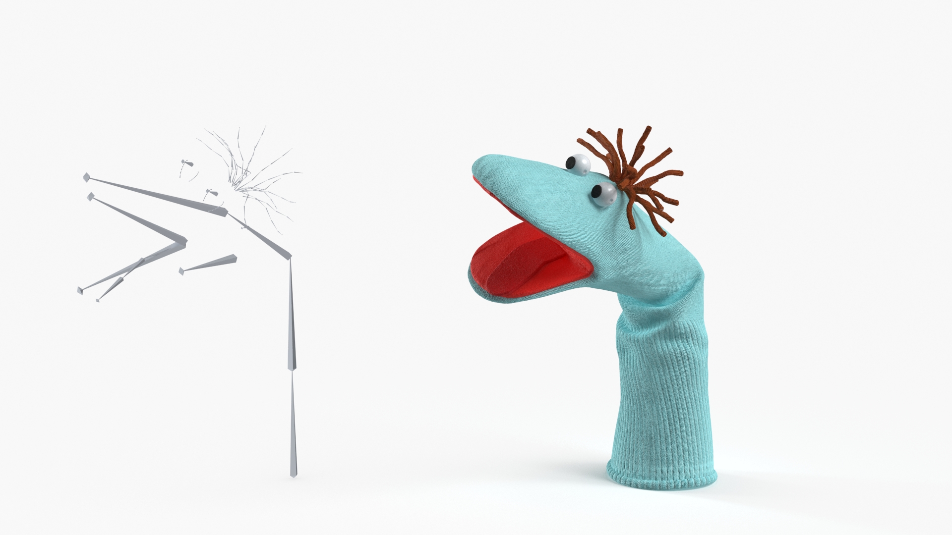 Sock Puppet Boy Blue Rigged 3D