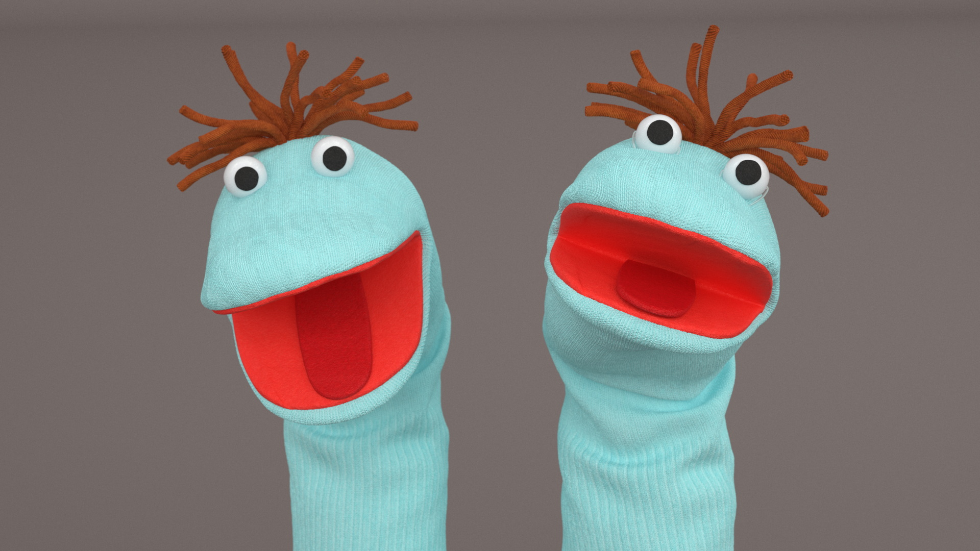 Sock Puppet Boy Blue Rigged 3D