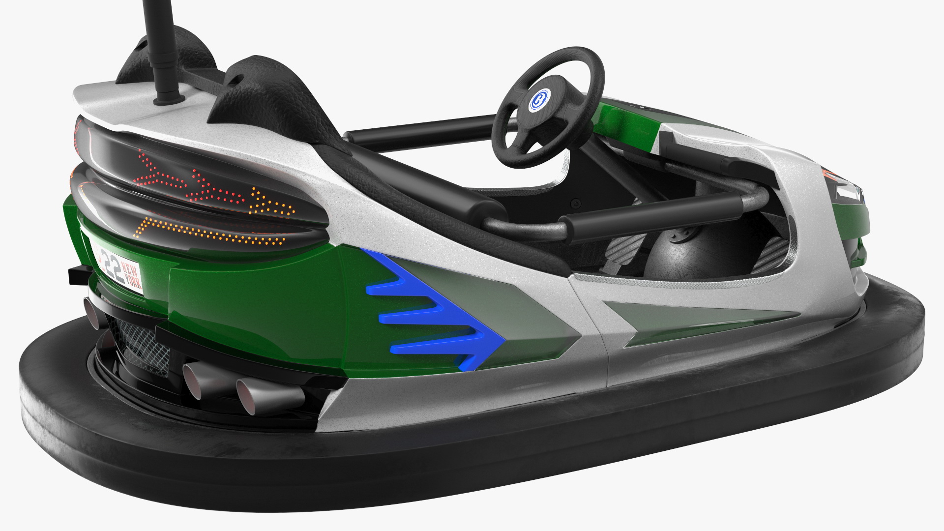 3D Bertazzon Bumper Car Adult New York with Boy Rigged