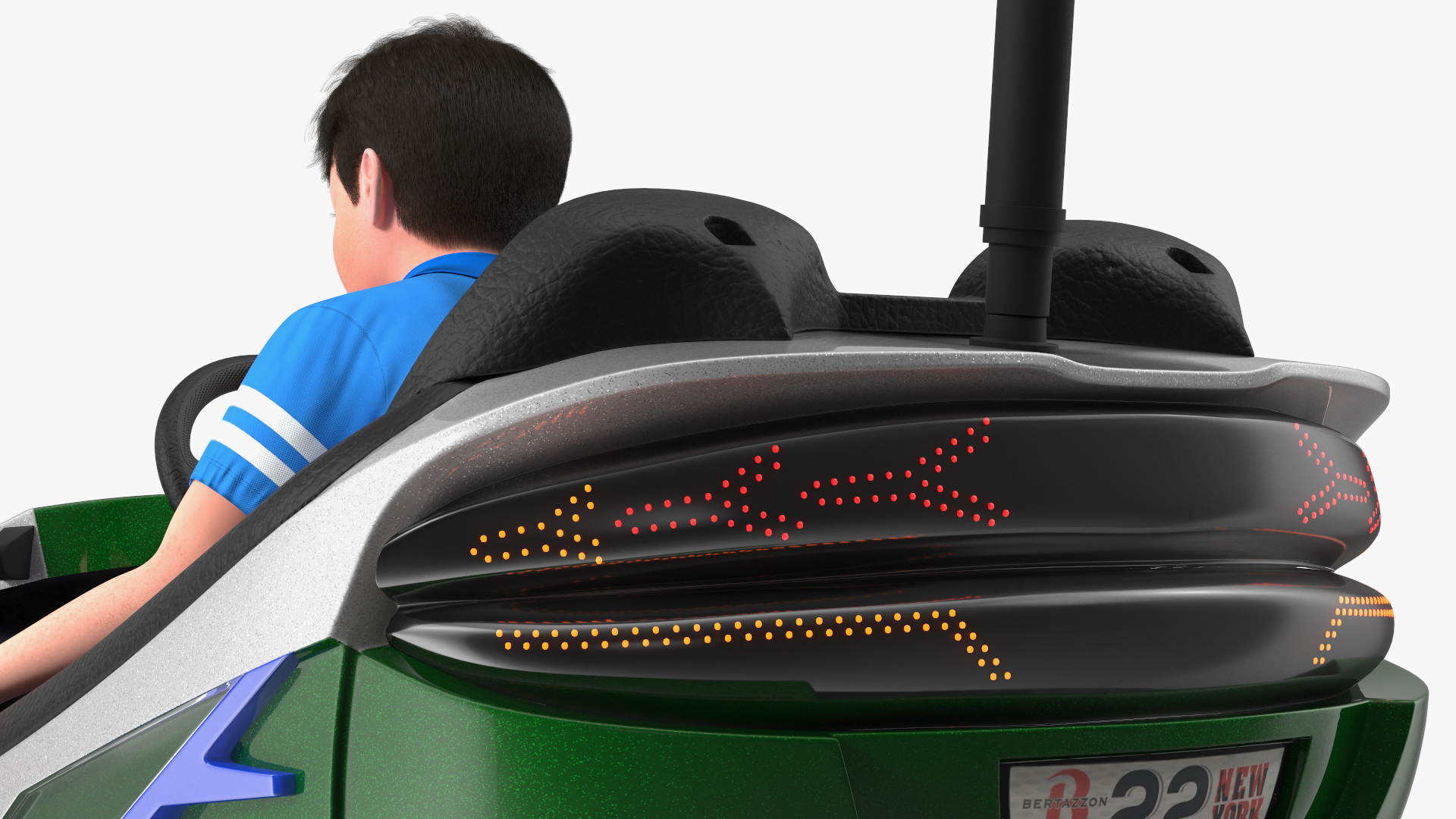 3D Bertazzon Bumper Car Adult New York with Boy Rigged