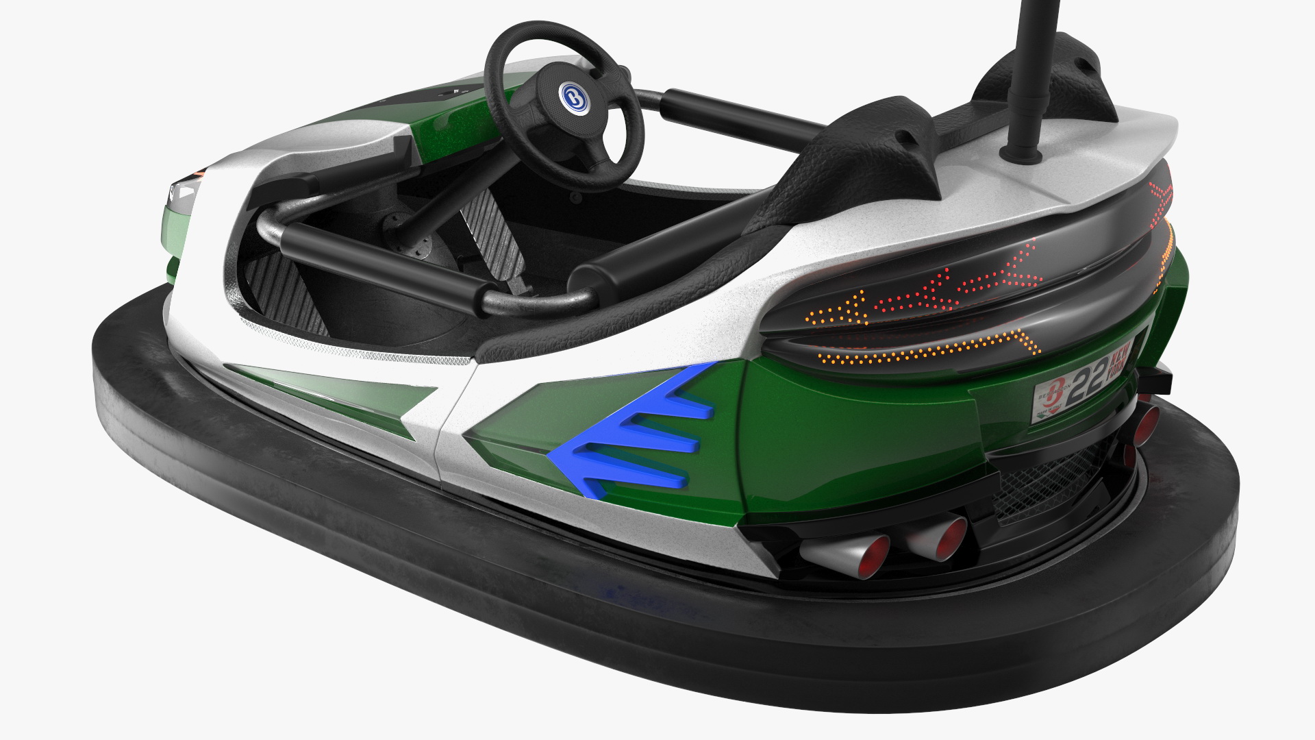 3D Bertazzon Bumper Car Adult New York with Boy Rigged