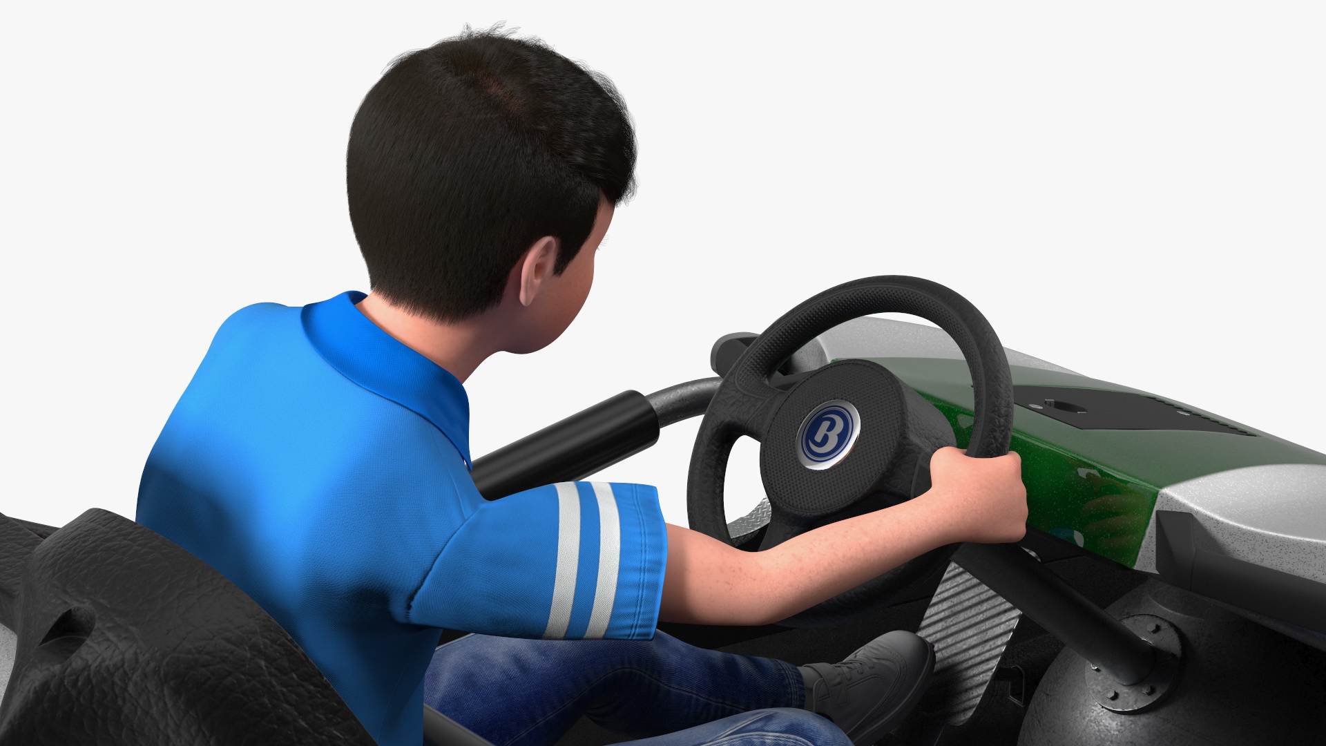 3D Bertazzon Bumper Car Adult New York with Boy Rigged
