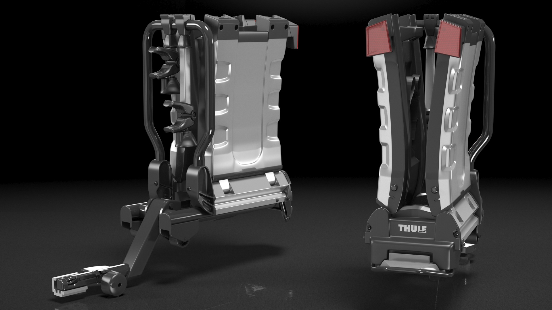 3D Thule EasyFold XT2 Bike Racks Folded