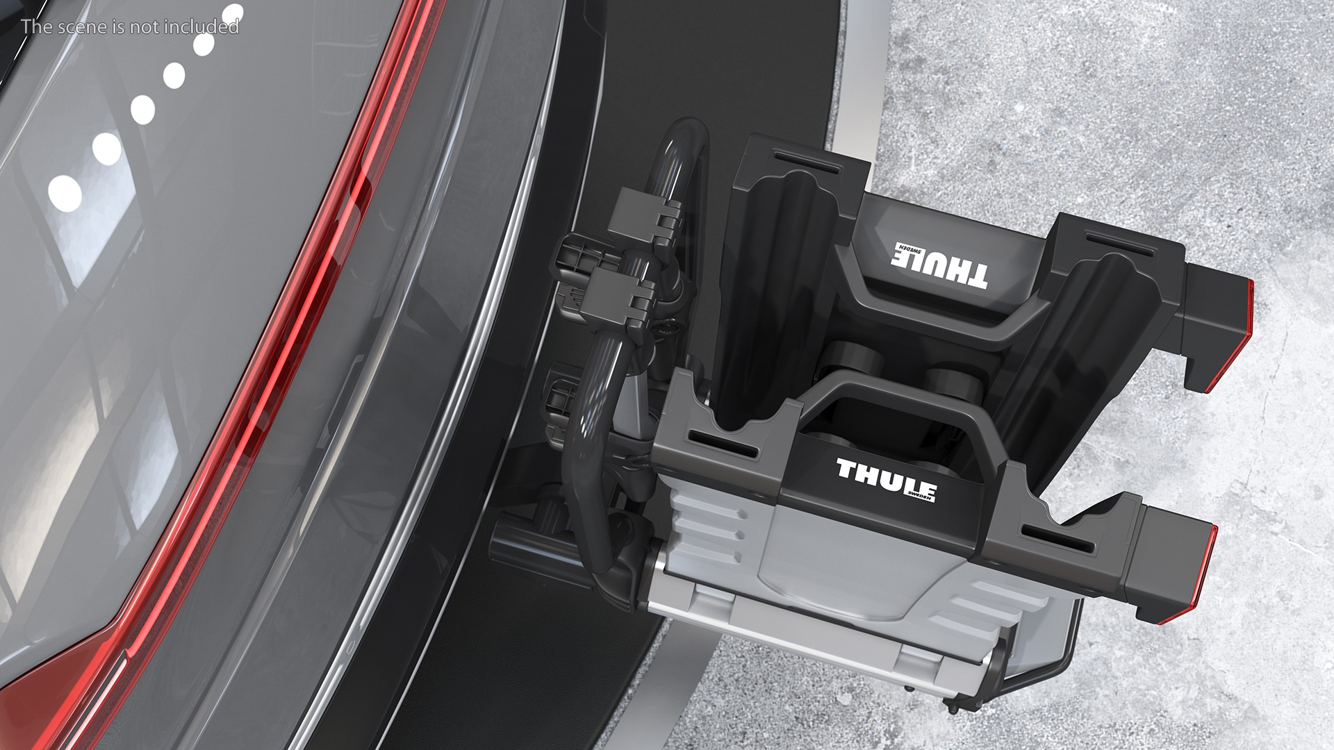 3D Thule EasyFold XT2 Bike Racks Folded