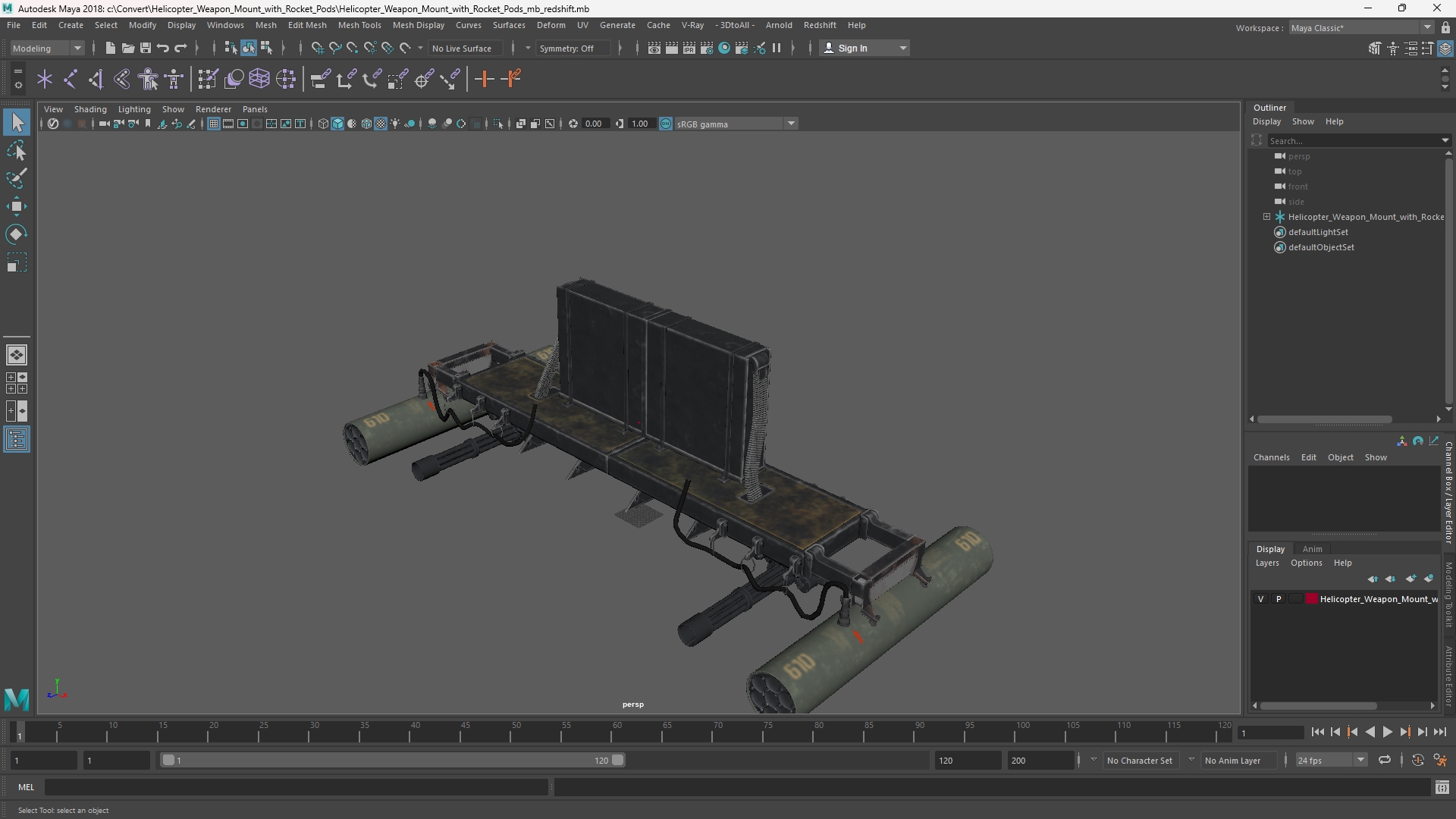 Helicopter Weapon Mount with Rocket Pods - view 11