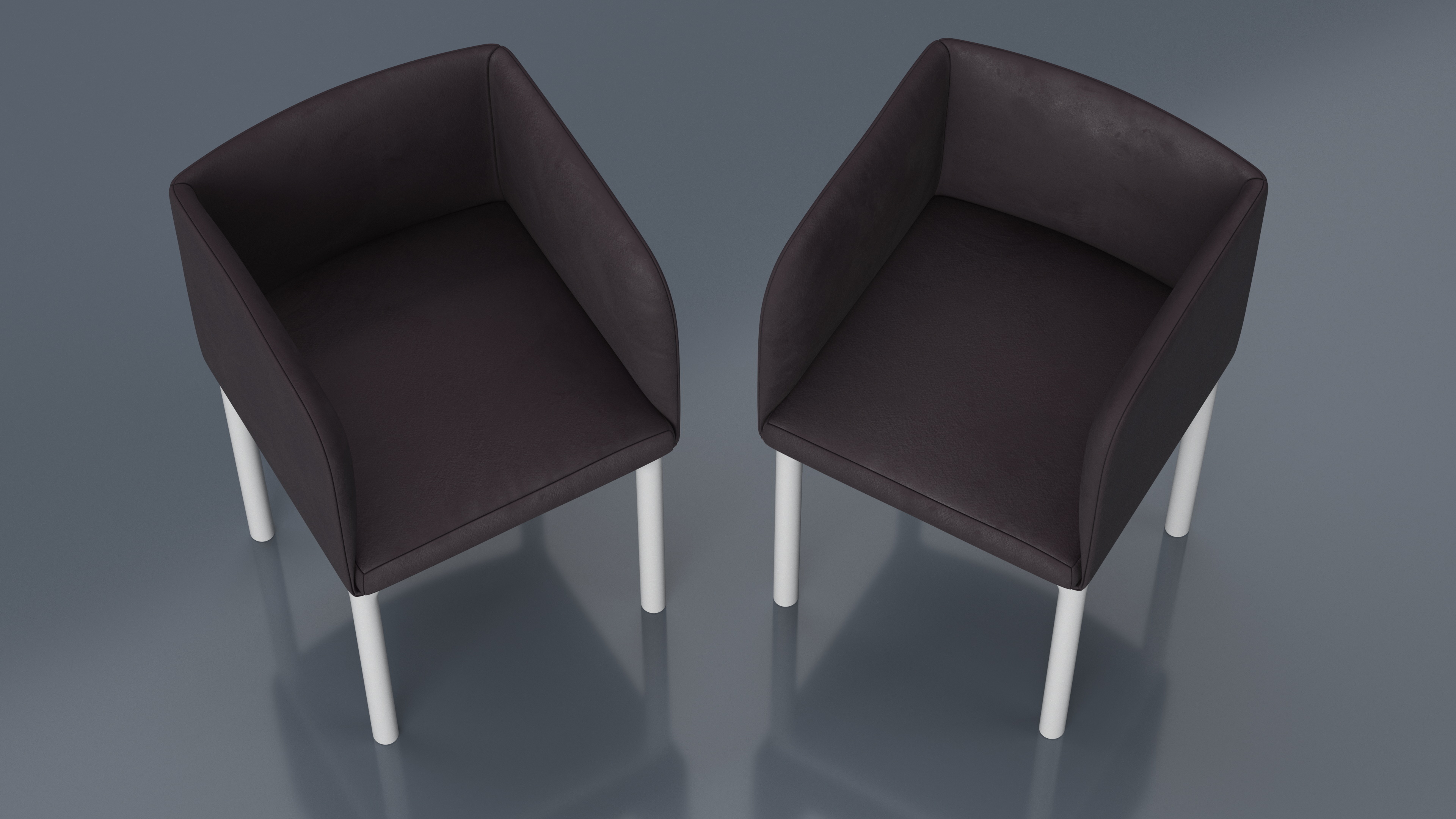 3D Modern Upholstered Chair with Wooden Legs