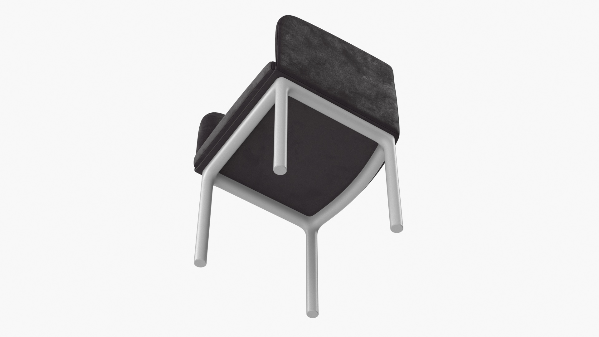 3D Modern Upholstered Chair with Wooden Legs
