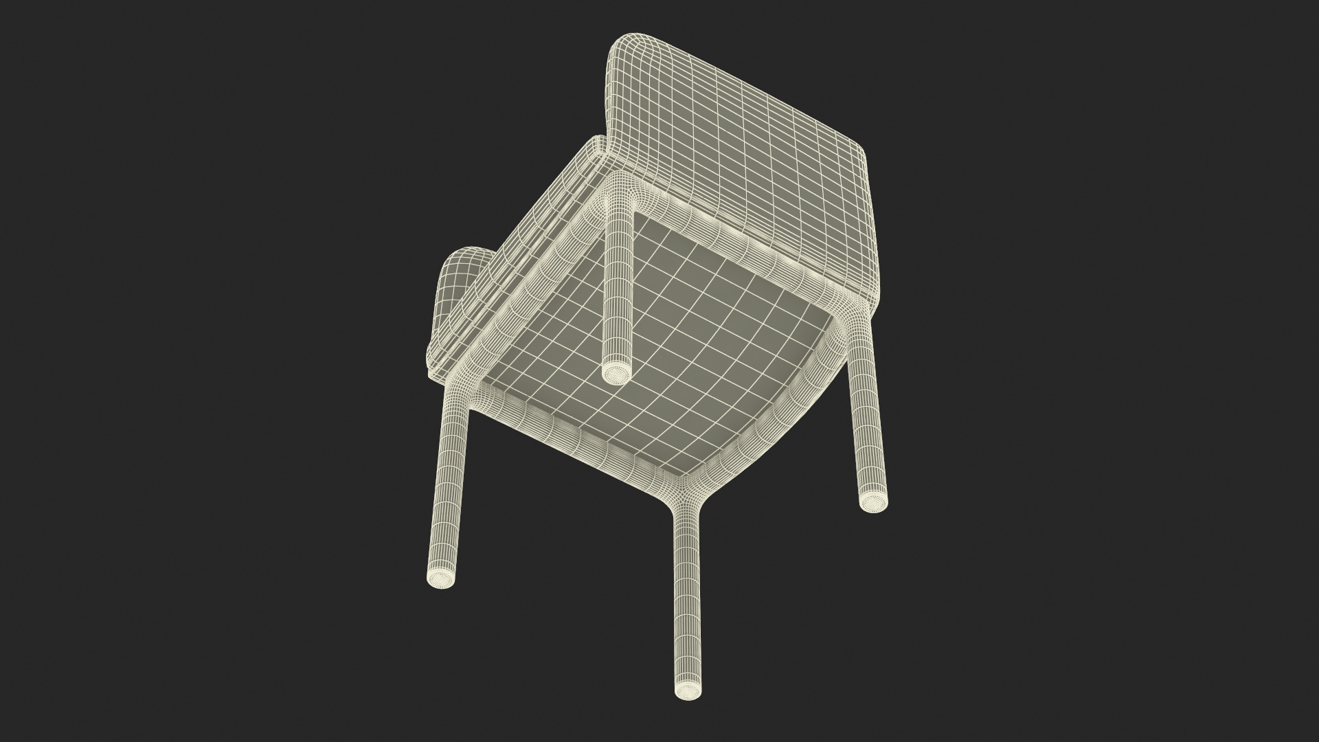 3D Modern Upholstered Chair with Wooden Legs