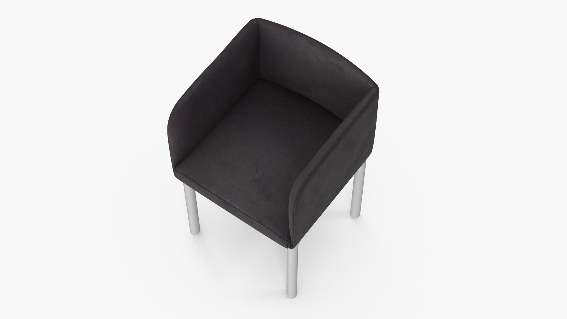 3D Modern Upholstered Chair with Wooden Legs