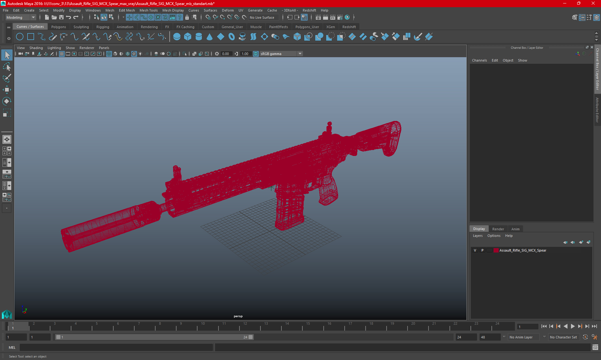 Assault Rifle SIG MCX Spear 3D