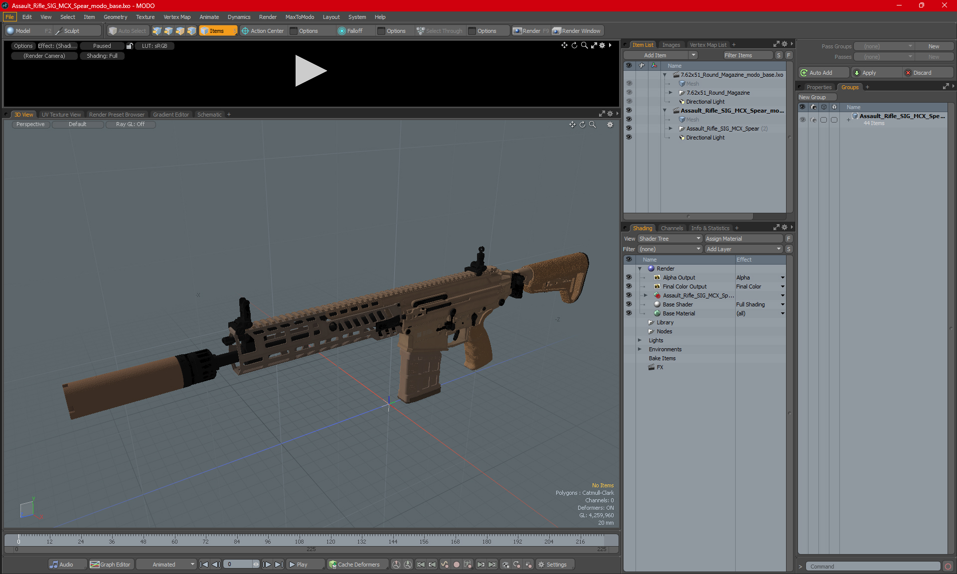 Assault Rifle SIG MCX Spear 3D