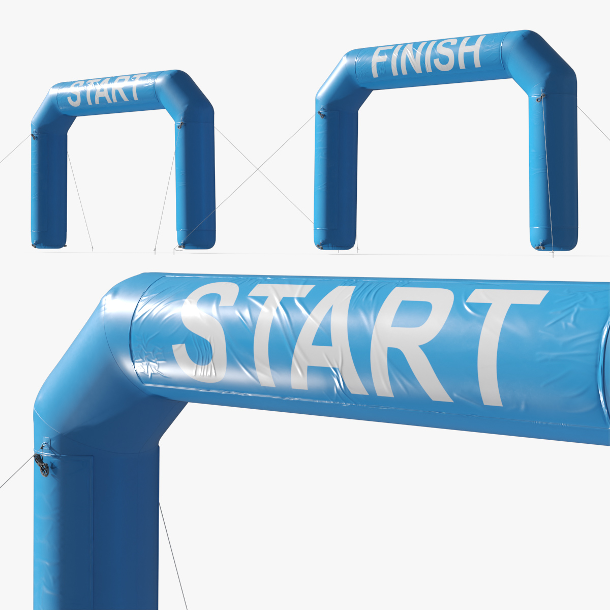 Inflatable Start Arch with Finish Arch 3D model preview