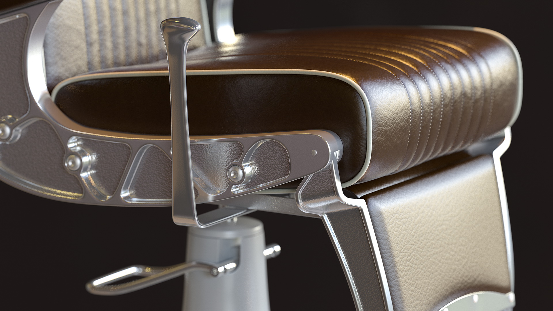 3D model Antique Barber Chair