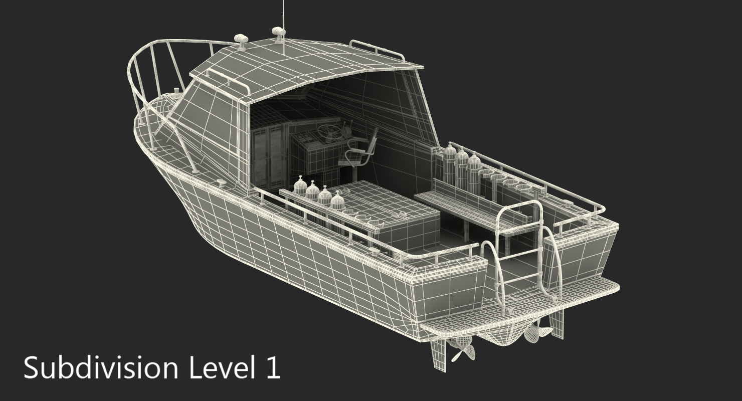 Dive Boat 3D model