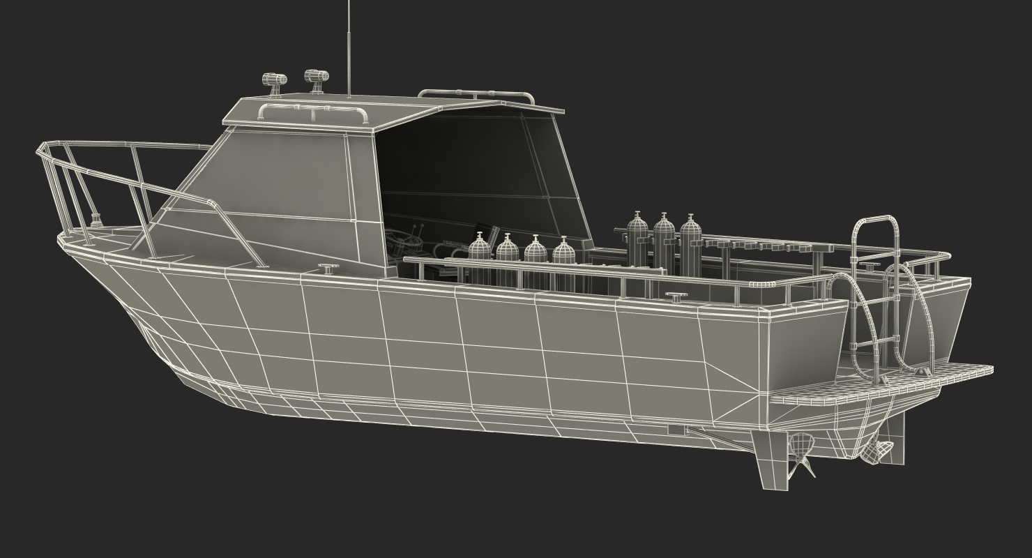 Dive Boat 3D model