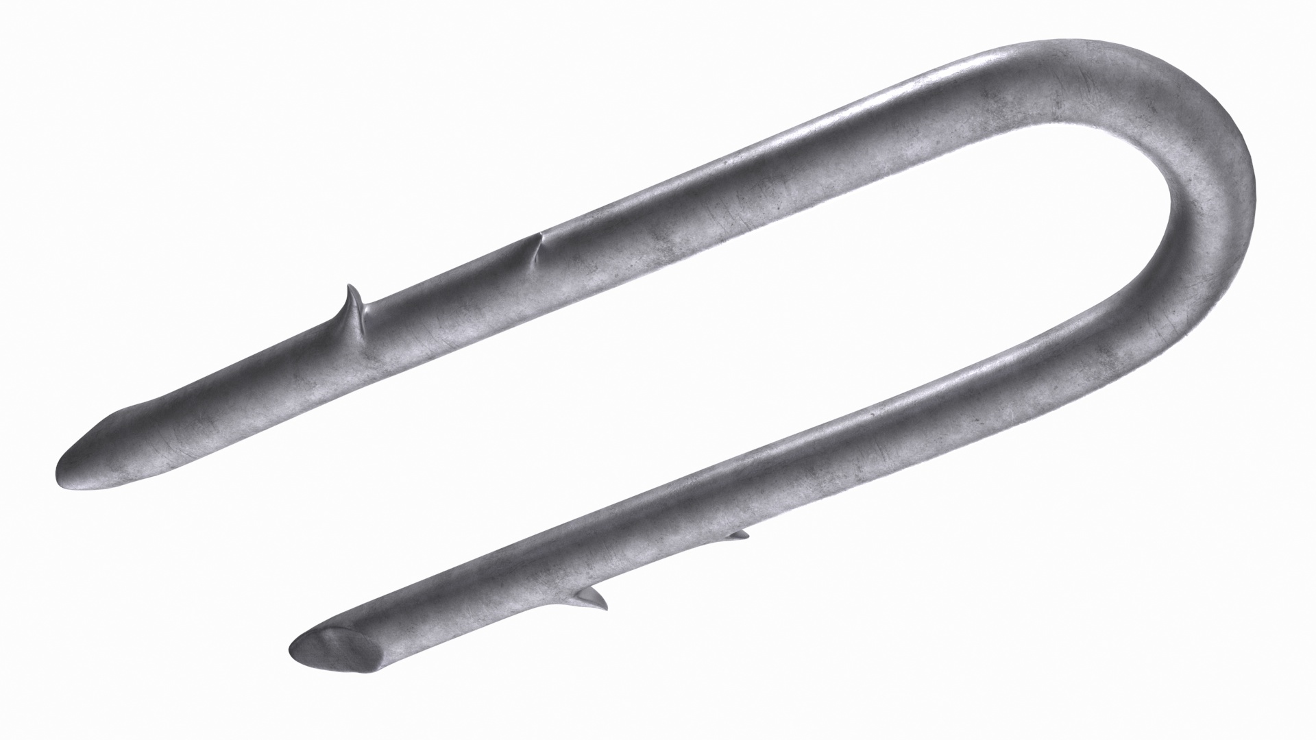 3D U-type Steel Nail with Flat Head Double Barbed