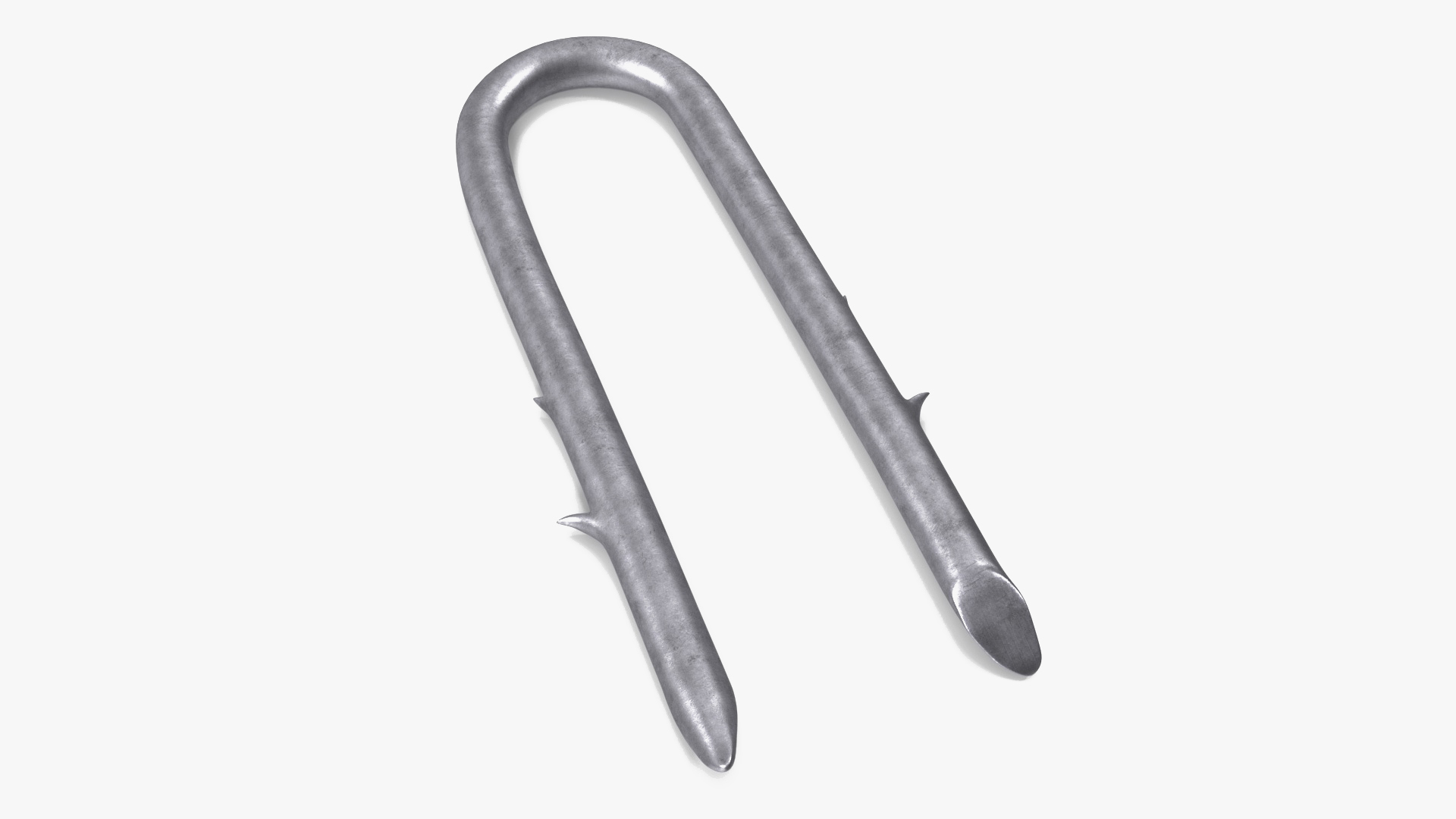 3D U-type Steel Nail with Flat Head Double Barbed