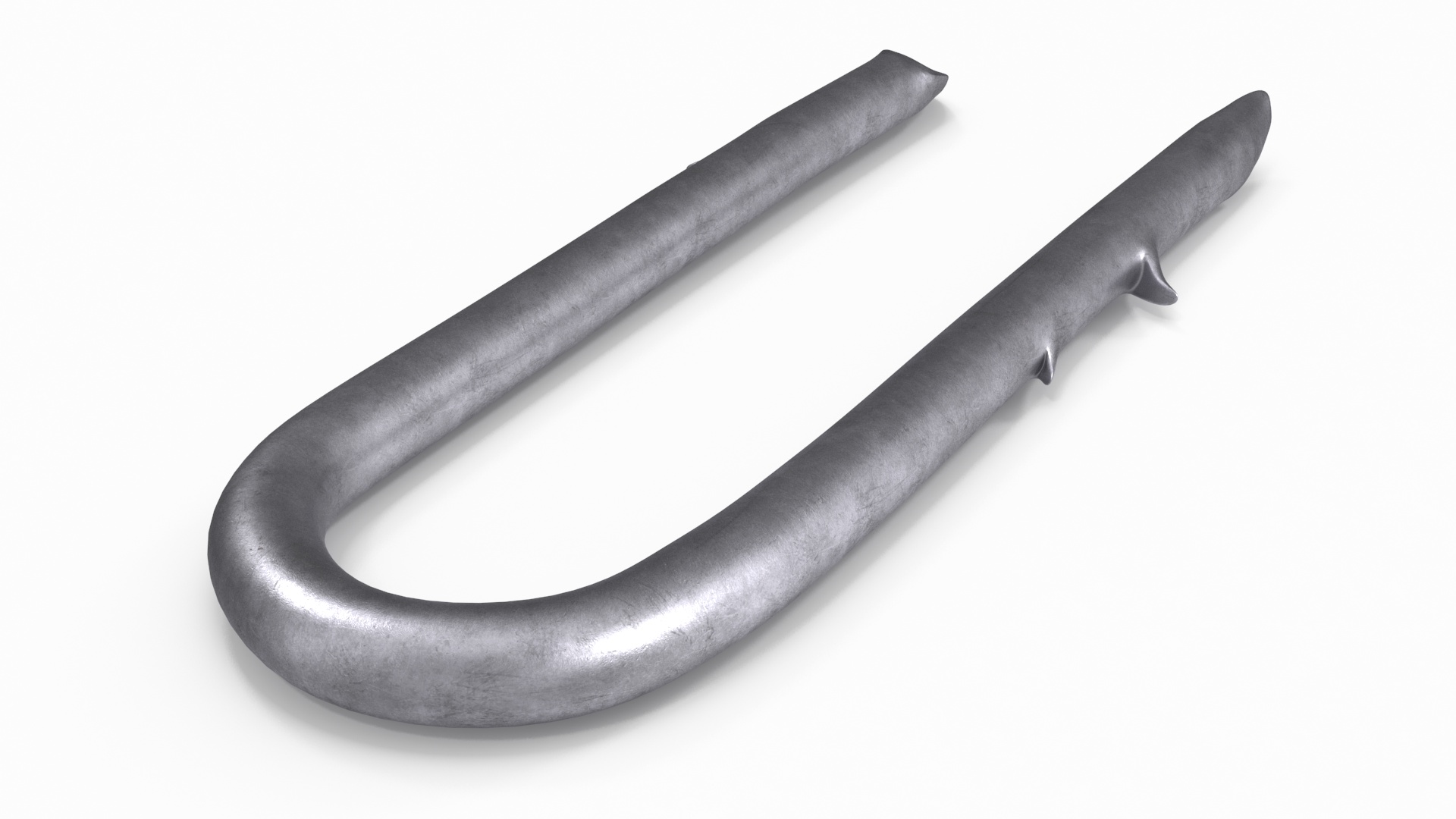3D U-type Steel Nail with Flat Head Double Barbed