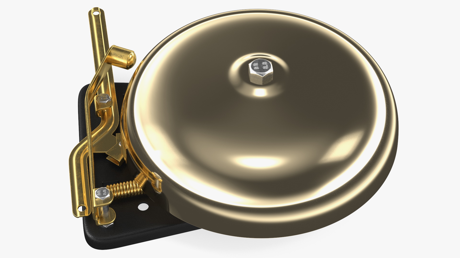 Brass Boxing Bell Rigged 3D model