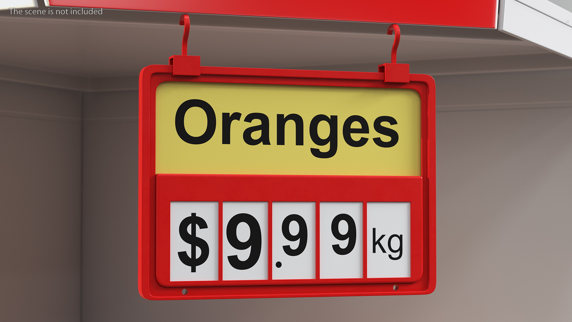 Plastic Label Holder on Hooks 3D model