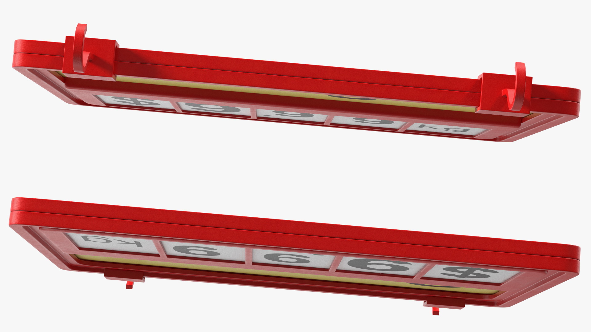 Plastic Label Holder on Hooks 3D model