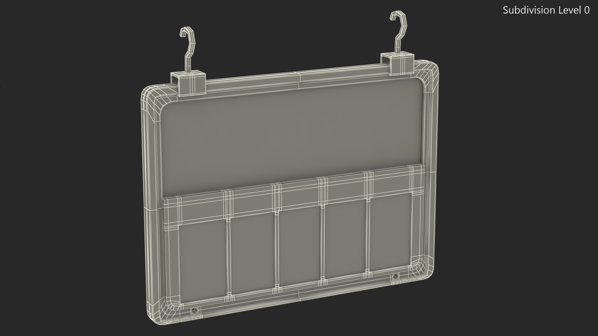 Plastic Label Holder on Hooks 3D model