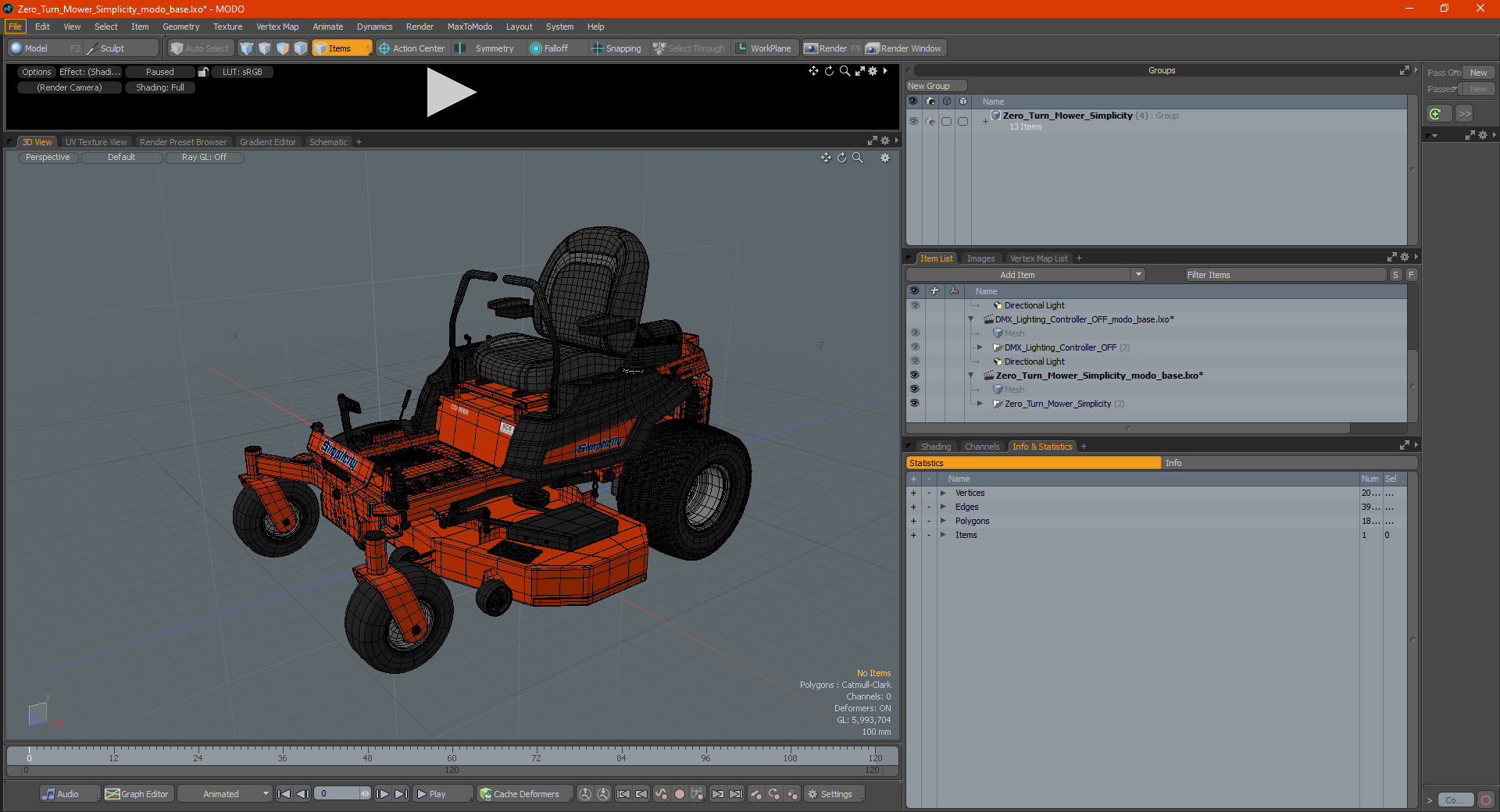 3D Zero Turn Mower Simplicity
