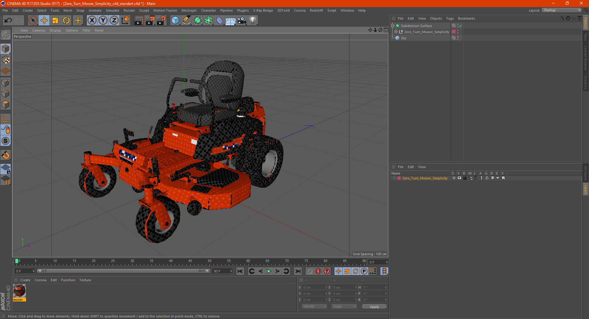 3D Zero Turn Mower Simplicity