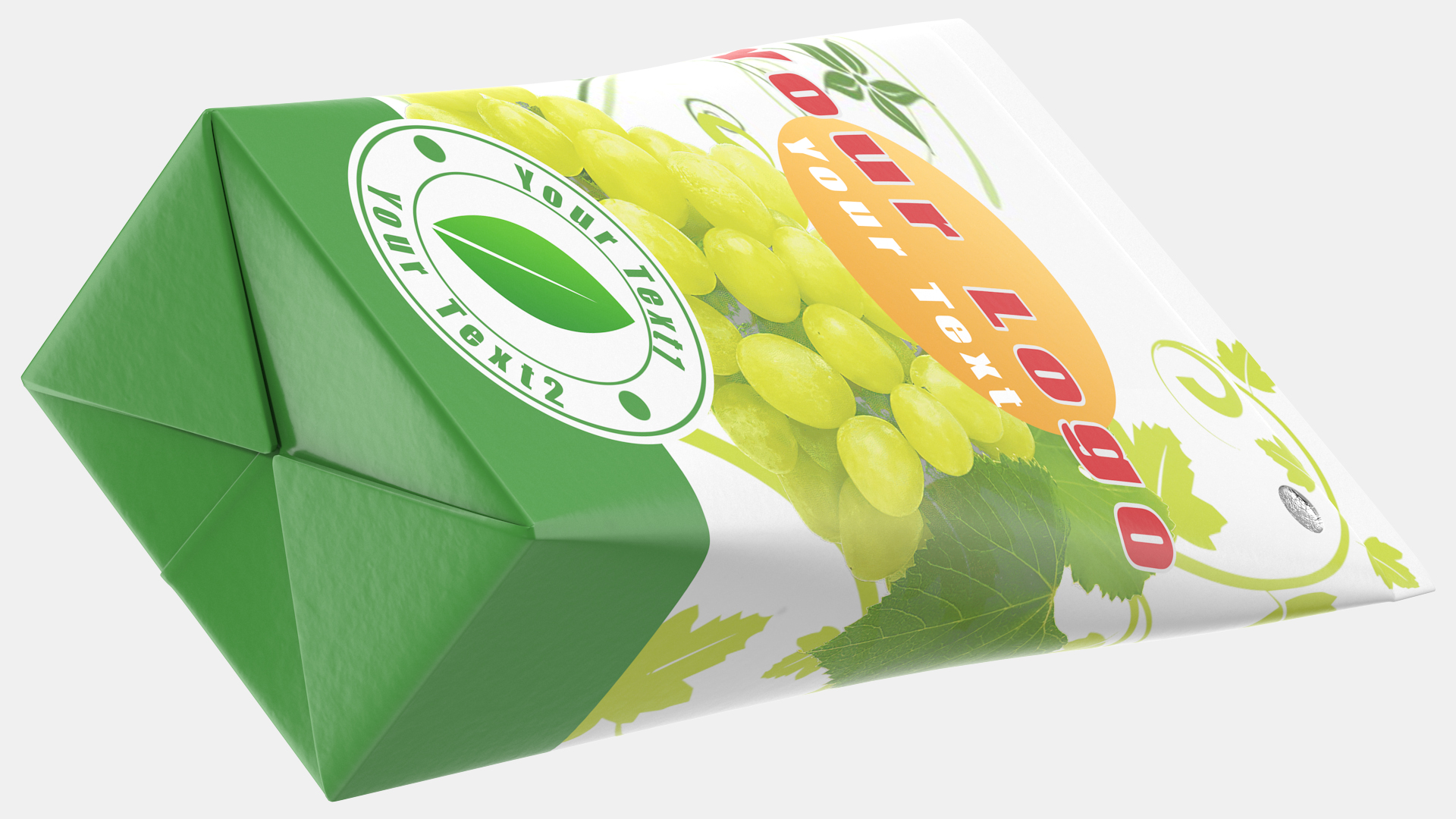3D model Aseptic Packaging For Triangular Liquid Grape