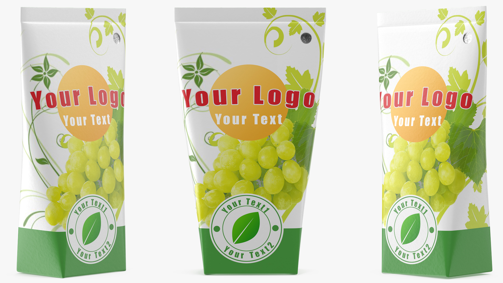 3D model Aseptic Packaging For Triangular Liquid Grape