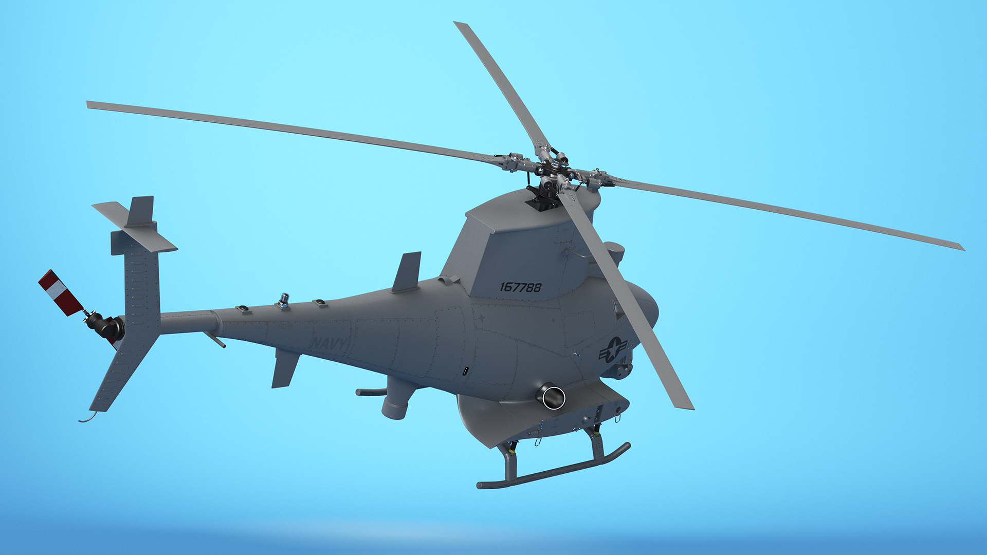 Northrop Grumman MQ-8 Fire Scout Rigged 3D model