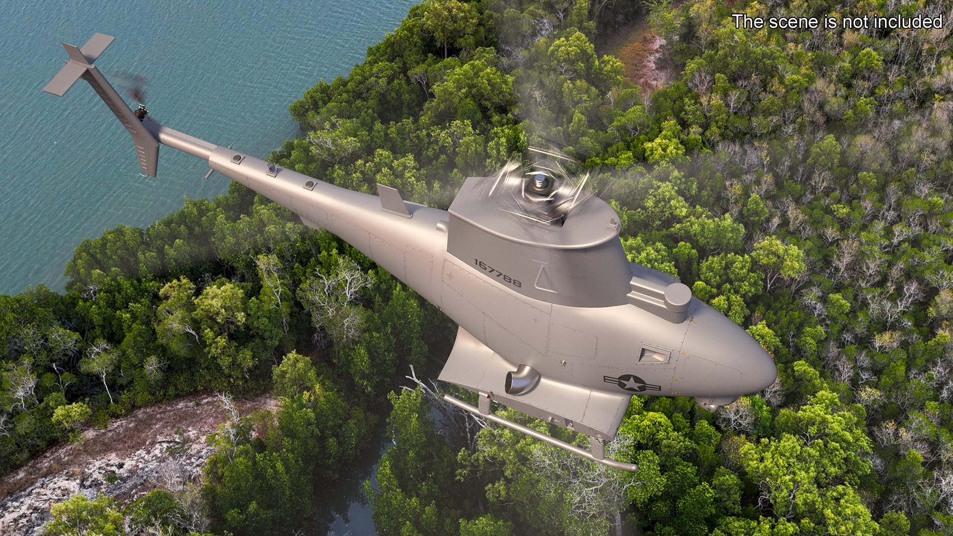 Northrop Grumman MQ-8 Fire Scout Rigged 3D model