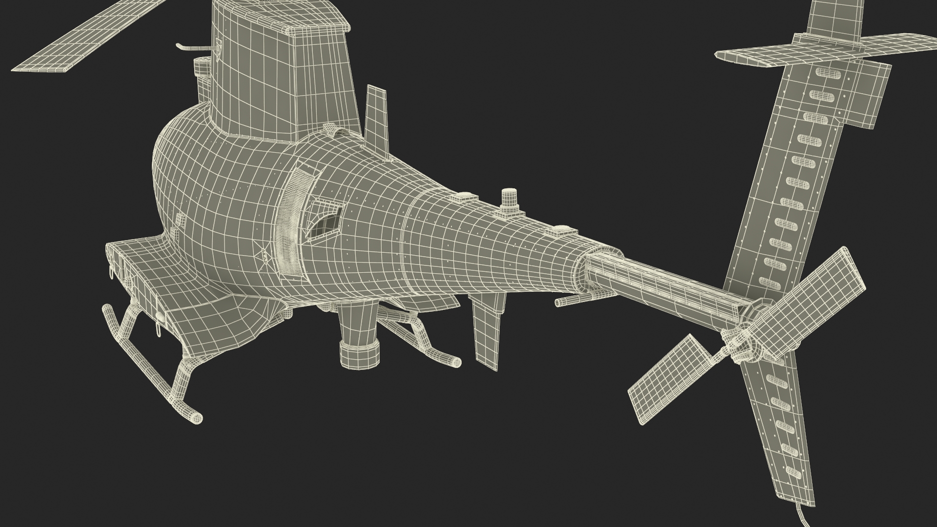 Northrop Grumman MQ-8 Fire Scout Rigged 3D model