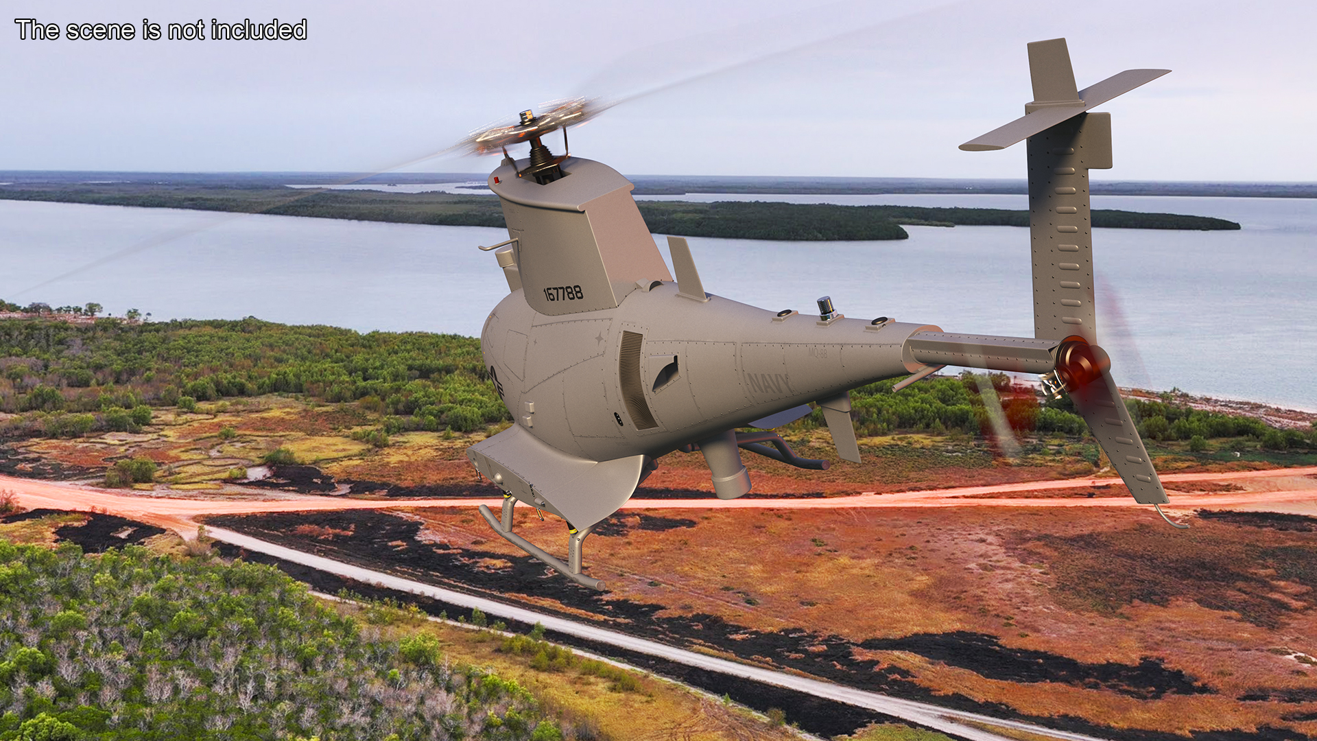 Northrop Grumman MQ-8 Fire Scout Rigged 3D model