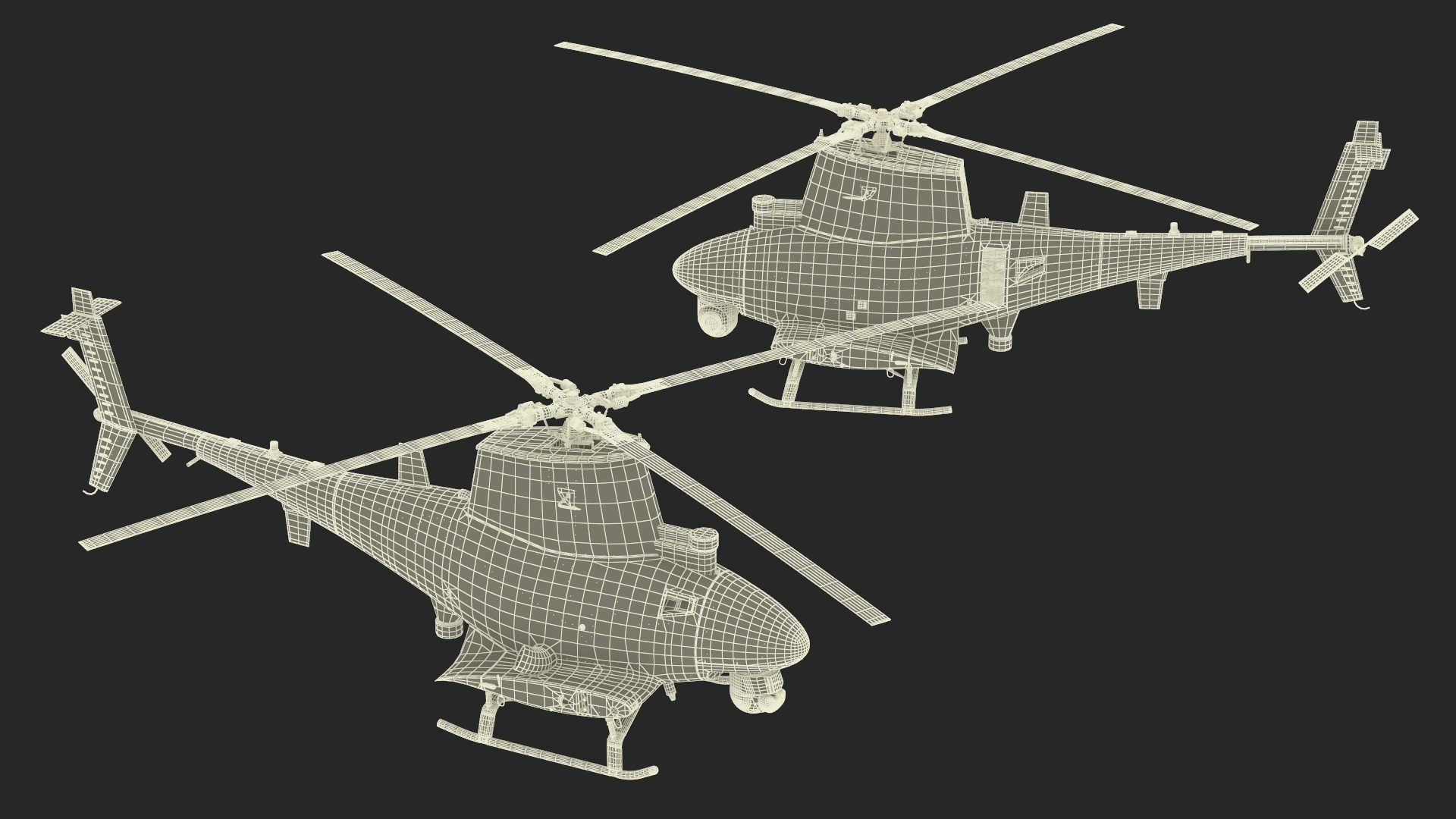 Northrop Grumman MQ-8 Fire Scout Rigged 3D model