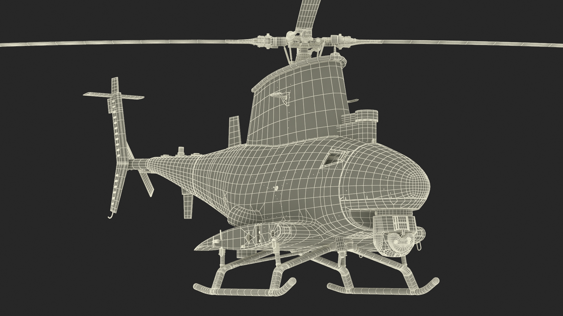 Northrop Grumman MQ-8 Fire Scout Rigged 3D model