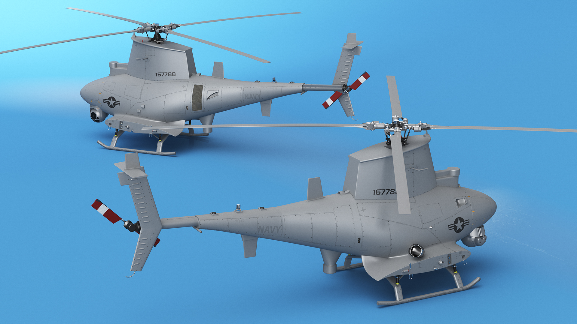 Northrop Grumman MQ-8 Fire Scout Rigged 3D model