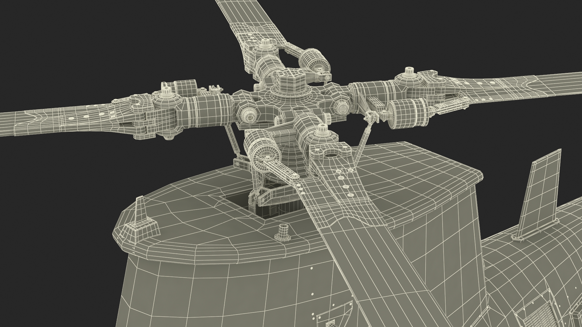 Northrop Grumman MQ-8 Fire Scout Rigged 3D model