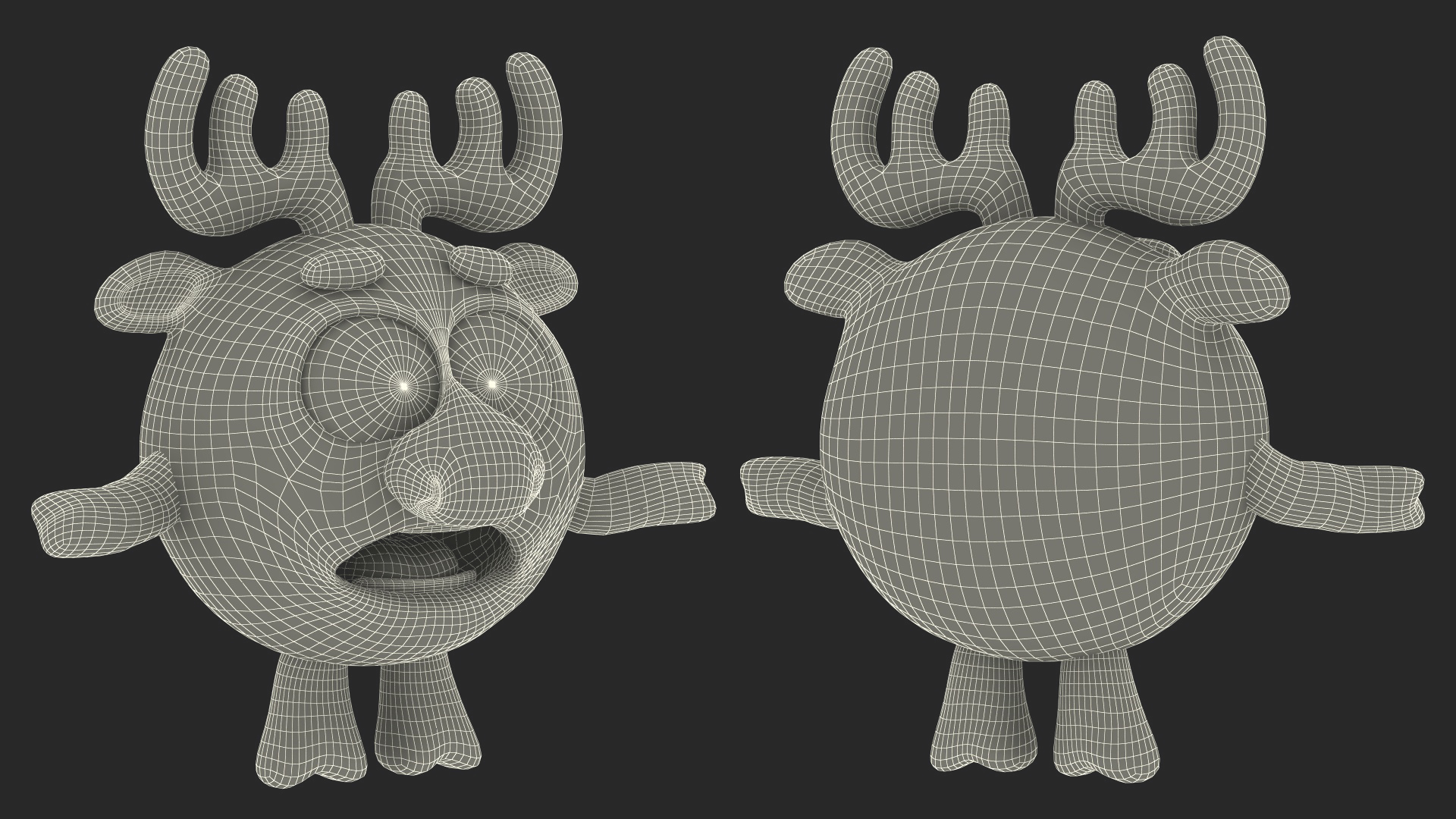 3D model BalloonToons Dokko Character Scared Pose