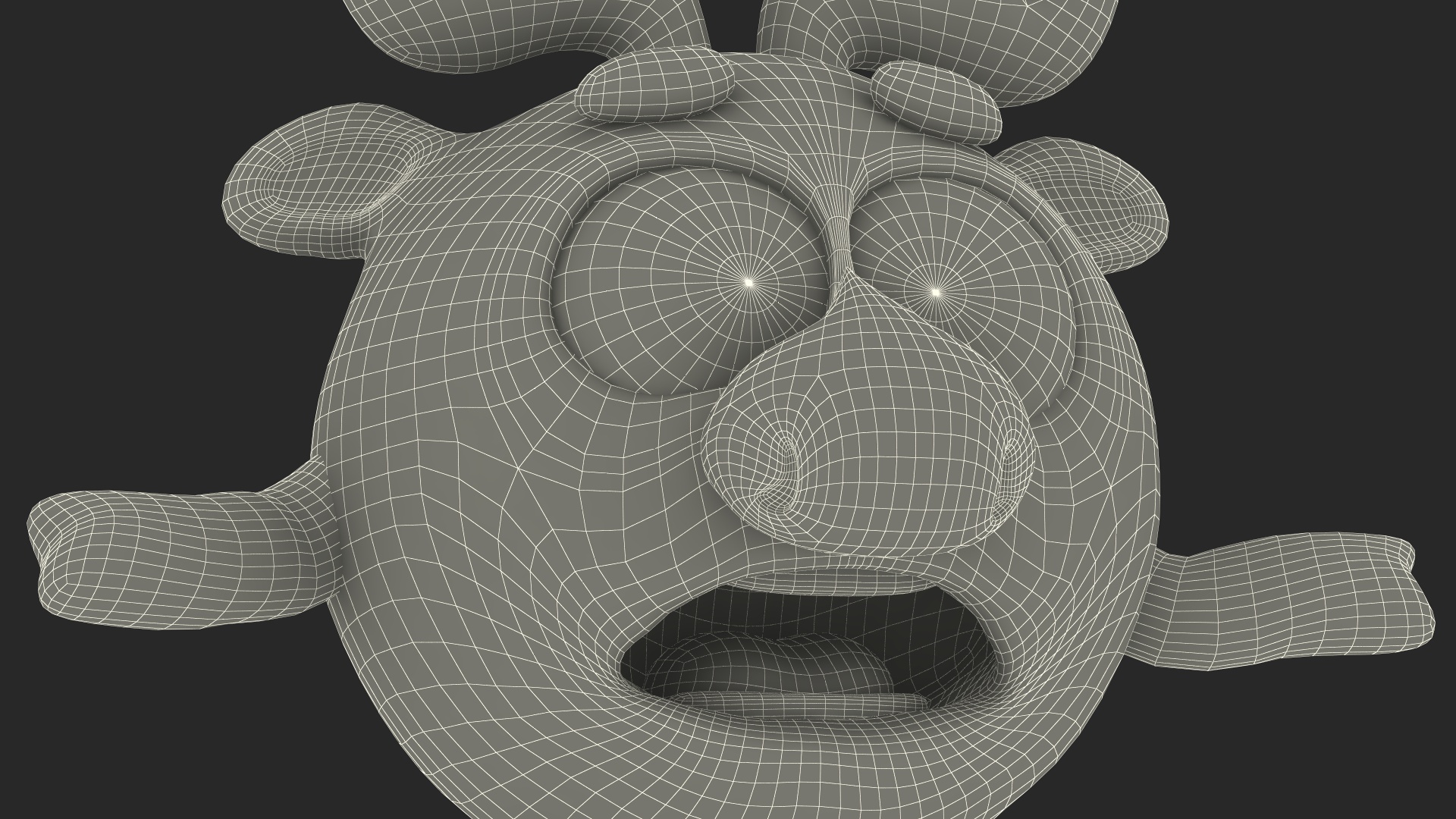 3D model BalloonToons Dokko Character Scared Pose