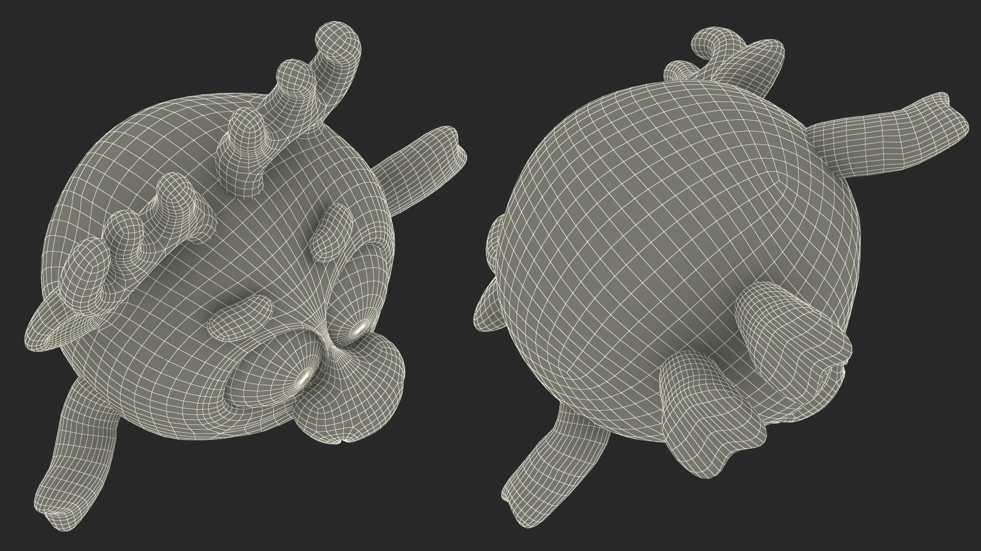 3D model BalloonToons Dokko Character Scared Pose