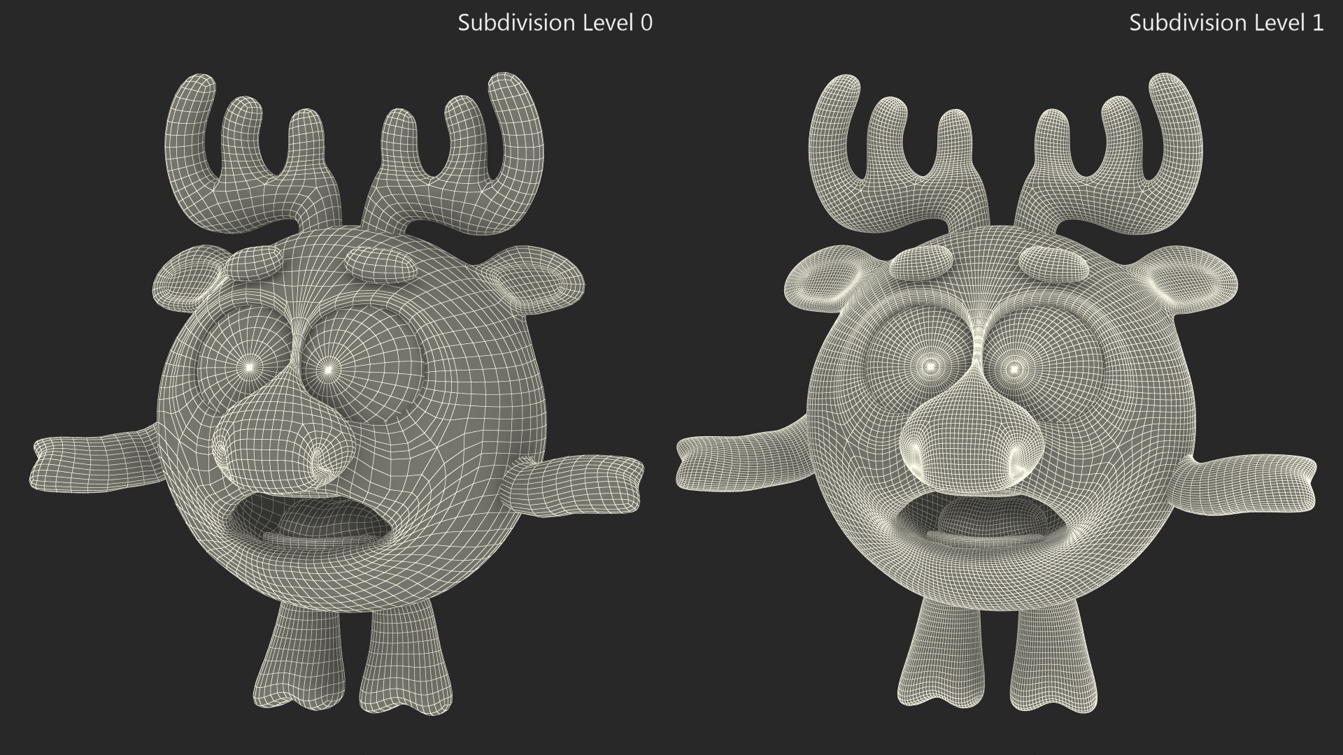 3D model BalloonToons Dokko Character Scared Pose