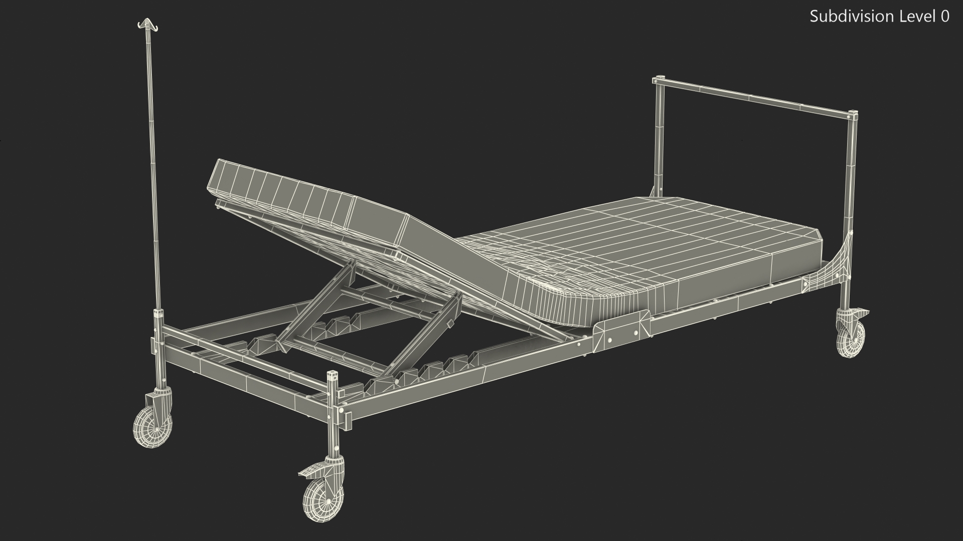 Stryker Emergency Relief Bed 30 Degrees 3D model