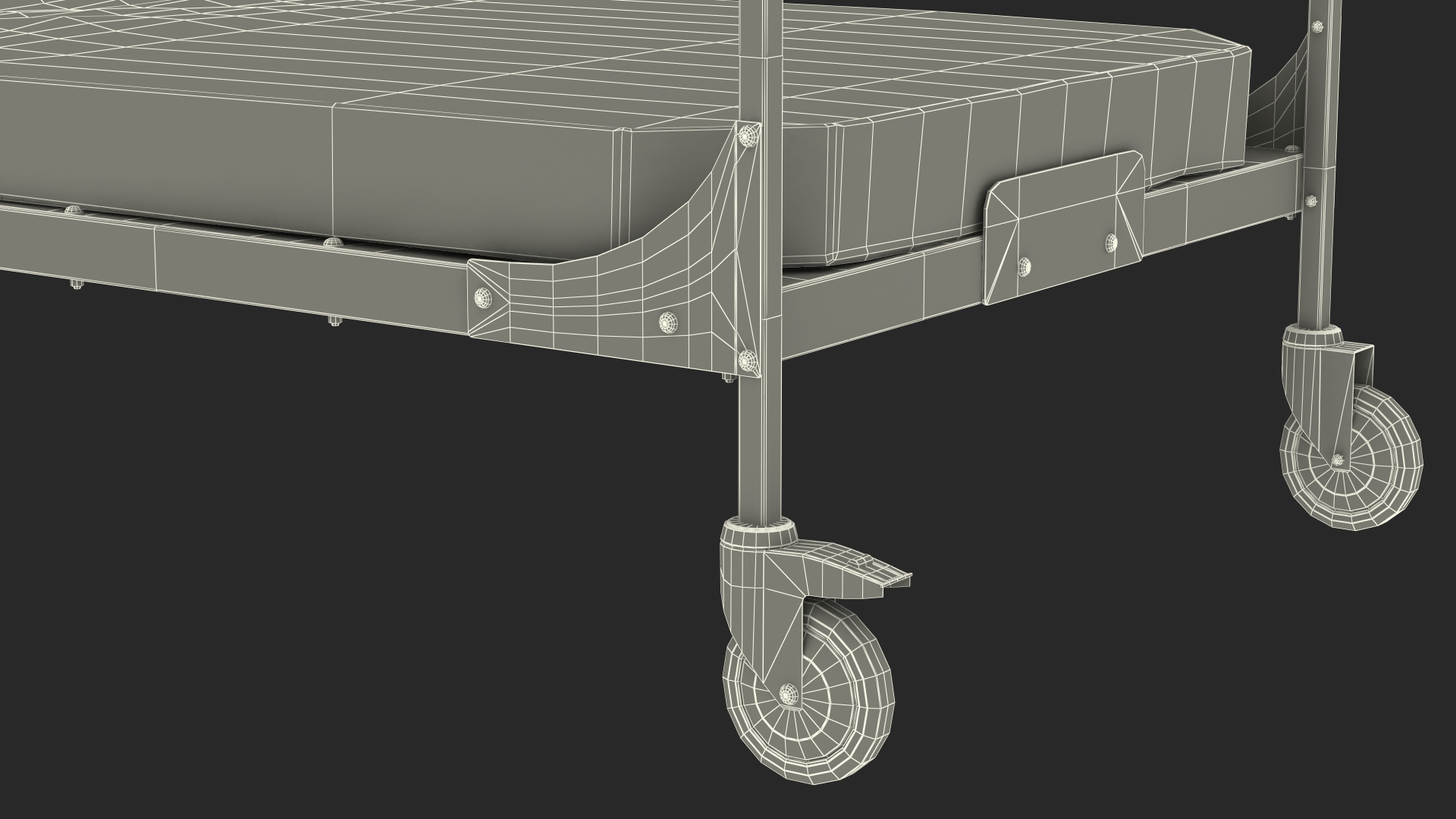 Stryker Emergency Relief Bed 30 Degrees 3D model